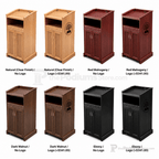 Collegiate Solid Hardwood Lectern (PS-CPD677) Hardwood Lectern CPD677-C Natural (Clear Finish) No Logo - thePodiumsStore