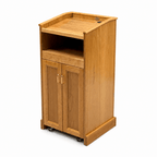 Collegiate Solid Hardwood Lectern (PS-CPD677) Hardwood Lectern CPD677-C Natural (Clear Finish) No Logo - thePodiumsStore