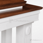 Colonial Open-Top Wood Church Pulpit (PS-605) Church Wood Pulpit TOP-605 Light Oak 35 No White - thePodiumsStore