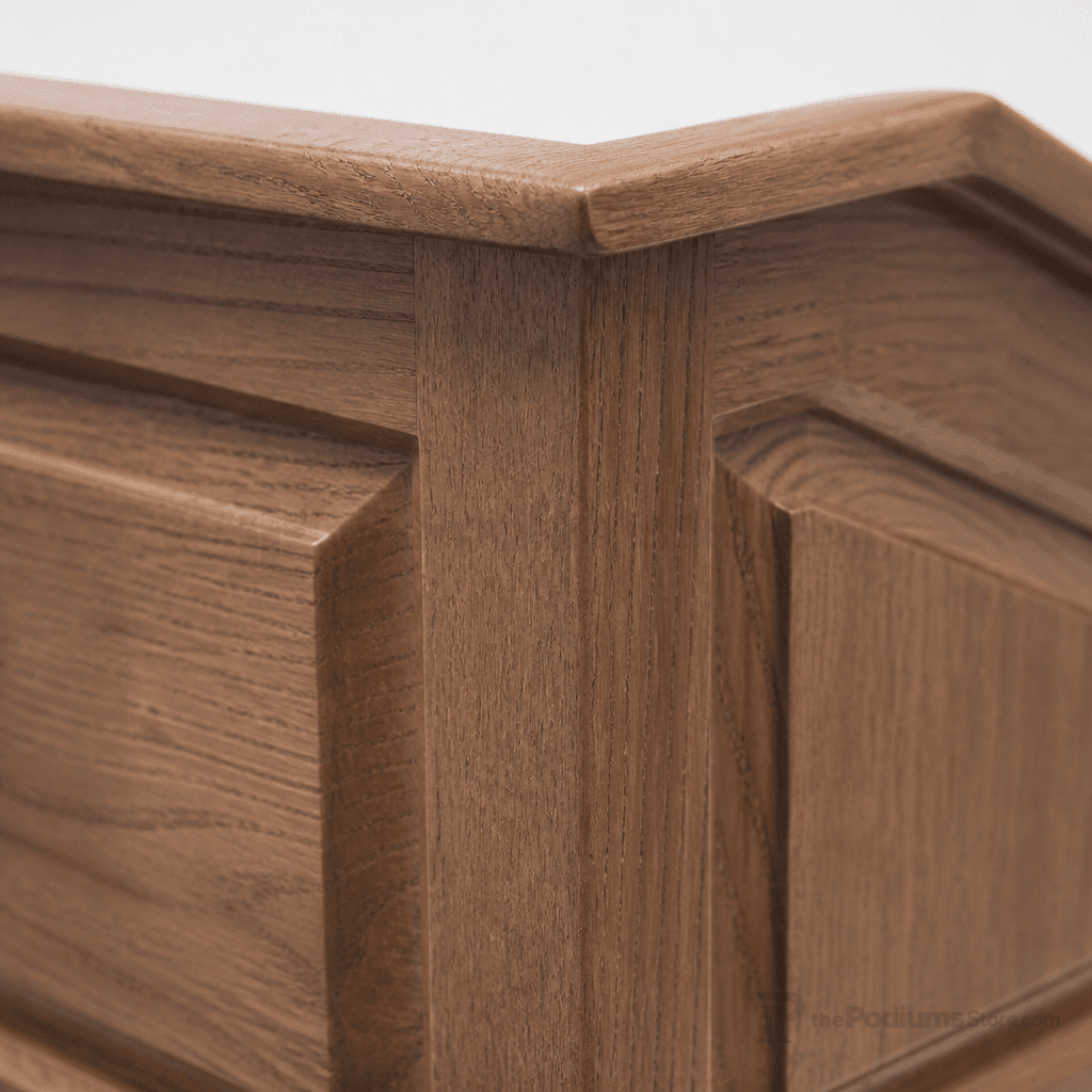 Colonial Solid Hardwood Lectern Hardwood Lectern PDCOL Light Oak 35 No Logo - thePodiumsStore