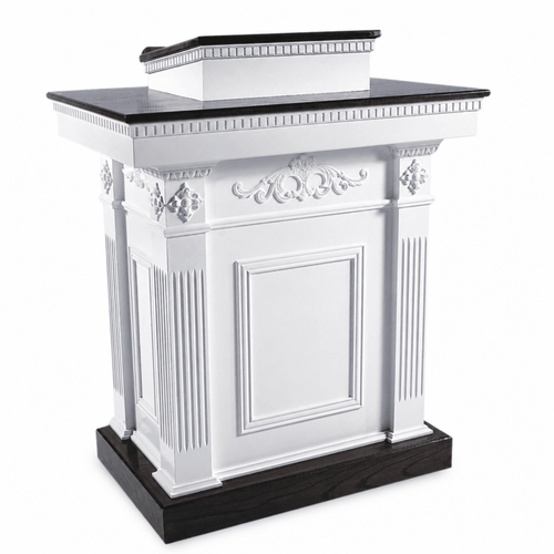Colonial Tiered Wood Church Pulpit (PS-TSP-620) Church Wood Pulpit TSP-620 Light Oak 35 No Cross - thePodiumsStore