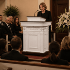 Colonial Tiered Wood Church Pulpit (PS-TSP-620) Church Wood Pulpit TSP-620 Light Oak 35 No Cross - thePodiumsStore