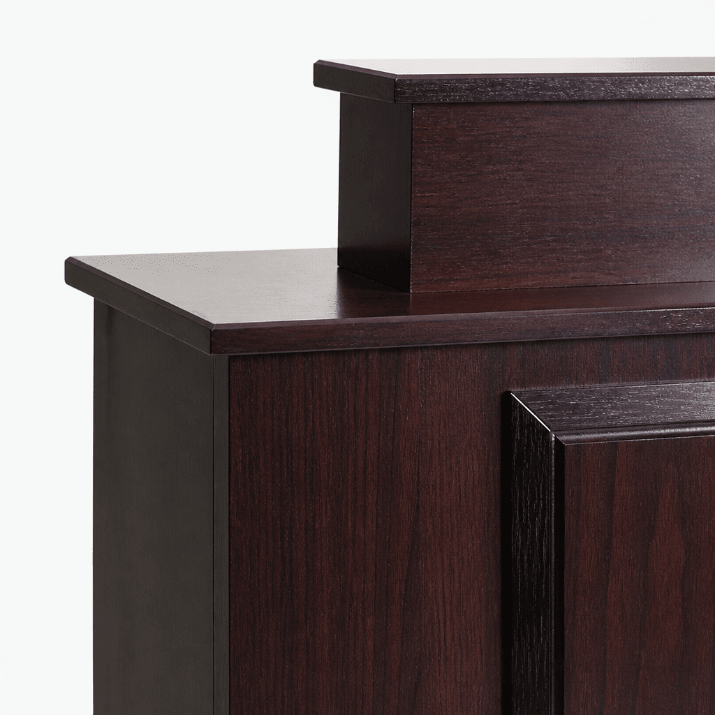 Colonial Winged Solid Hardwood Lectern Hardwood Lectern PDCOL CU Light Oak 35 - thePodiumsStore