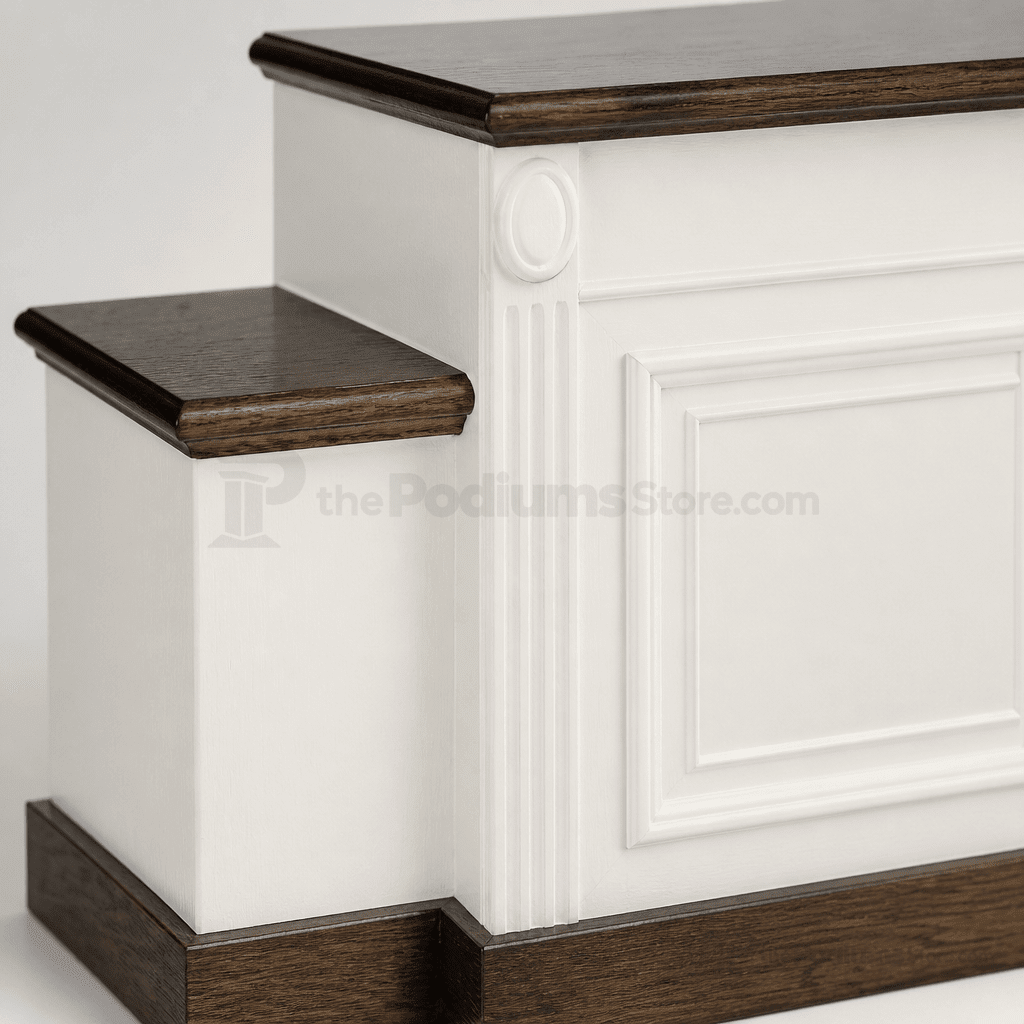 Colonial Wood Church Pulpit (PS-TWP-605) Church Wood Pulpit TWP-605 Light Oak 35 No White - thePodiumsStore