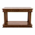 Column Pedestal Wood Communion Table (PS-834) Communion Table 834AS No White Light Oak 35 - thePodiumsStore