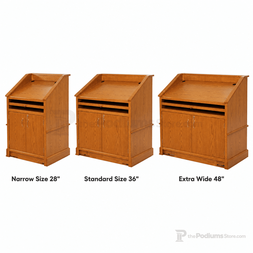 Commander Multimedia Lectern Multimedia Lectern PDCOM-28 Narrow Size 28" - thePodiumsStore