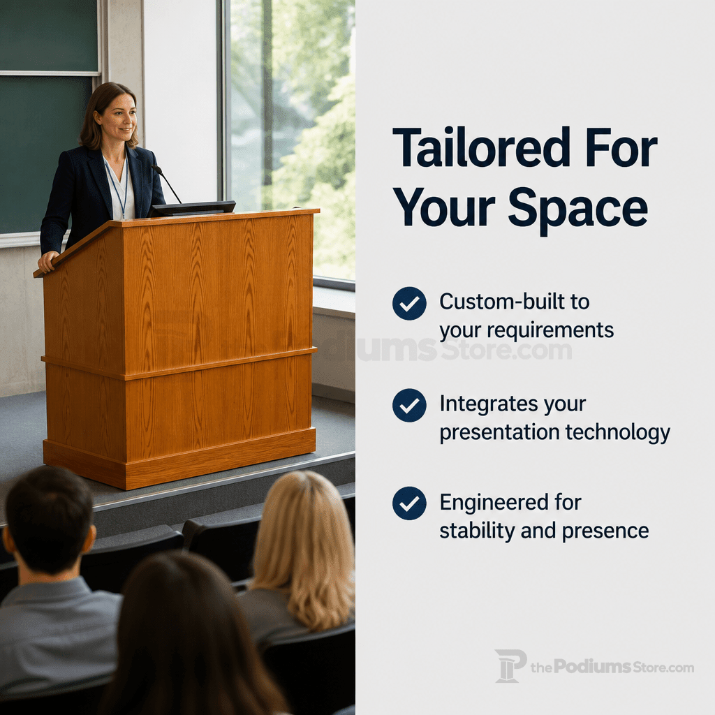 Commander Multimedia Lectern Multimedia Lectern PDCOM-28 Narrow Size 28" - thePodiumsStore