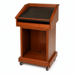 Conquest Solid Hardwood Lectern Hardwood Lectern PDCON Light Oak 35 No Logo - thePodiumsStore