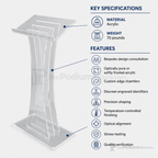 Contemporary Acrylic Lectern (PS-SN3065) Acrylic Lectern LECTM - thePodiumsStore