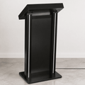 Contemporary Lectern with Vertical LED Down-Post Lighting Aluminum Lectern LEDLECTBD2 - thePodiumsStore