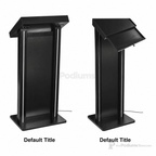 Contemporary Lectern with Vertical LED Down-Post Lighting Aluminum Lectern LEDLECTBD2 - thePodiumsStore