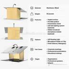 Contemporary Tabletop Lectern (PS-K-9) Tabletop Lectern K9N-V22 No Reading Light No Holder Natural - thePodiumsStore