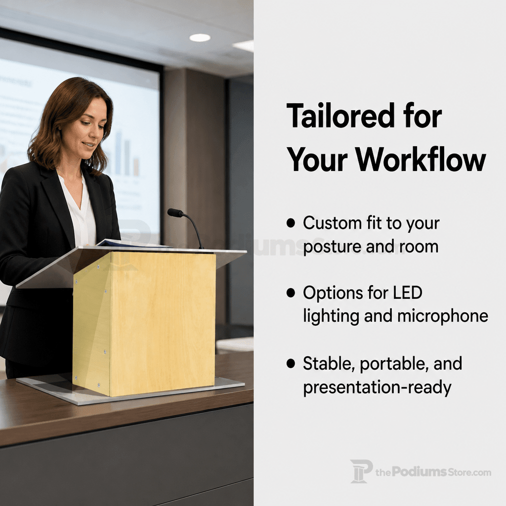Contemporary Tabletop Lectern (PS-K-9) Tabletop Lectern K9N-V22 No Reading Light No Holder Natural - thePodiumsStore