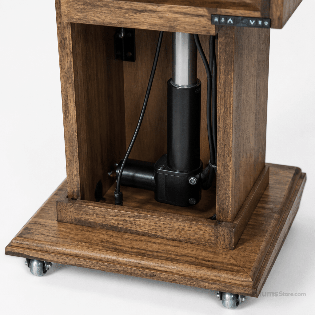 Counselor Evolution Lift Lectern with Sound (PS-CLR235-EV-L) Hardwood Lectern CLR235-EV-LIFT-O Oak Natural (Clear Finish) - thePodiumsStore