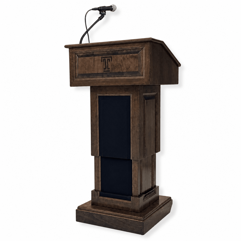 Counselor Evolution Lift Lectern with Sound (PS-CLR235-EV-L) Hardwood Lectern CLR235-EV-LIFT-O Oak Natural (Clear Finish) - thePodiumsStore