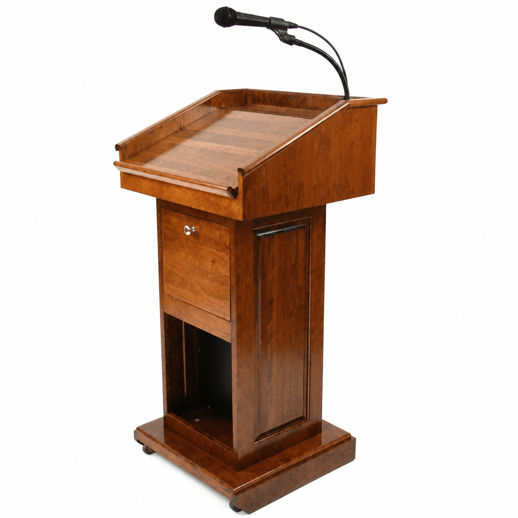 Counselor Evolution Solid Hardwood Lectern (PS-CLR235-EV) Hardwood Lectern CLR235-EV-O Oak Natural (Clear Finish) - thePodiumsStore