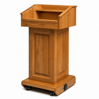 Counselor Lift Solid Hardwood Lectern (PS-CLR235-LIFT) Hardwood Lectern CLR235-LIFT-O Oak Natural (Clear Finish) - thePodiumsStore