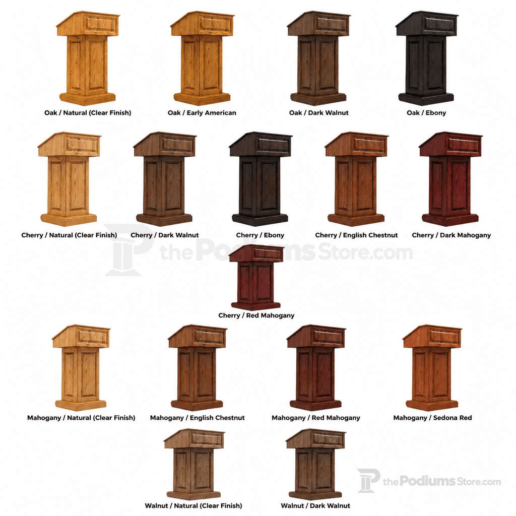 Counselor Solid Hardwood Lectern (PS-CLR235) Hardwood Lectern CLR235-O Oak Natural (Clear Finish) - thePodiumsStore