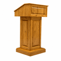 Counselor Solid Hardwood Lectern (PS-CLR235) Hardwood Lectern CLR235-O Oak Natural (Clear Finish) - thePodiumsStore