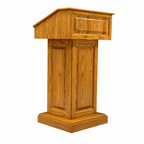 Counselor Solid Hardwood Lectern (PS-CLR235) Hardwood Lectern CLR235-O Oak Natural (Clear Finish) - thePodiumsStore