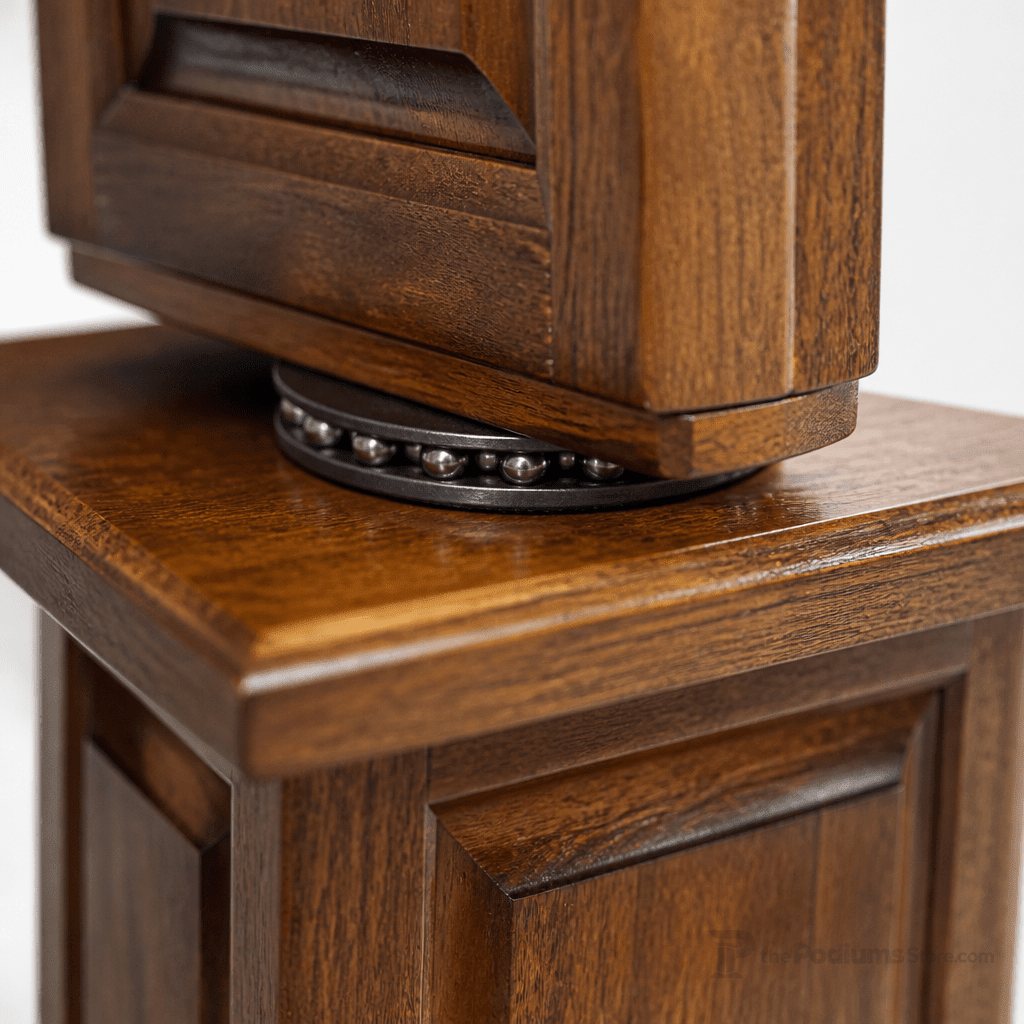 Counselor Swivel Solid Hardwood Lectern (PS-CLR235-S) Hardwood Lectern CLR235-S-O Oak Natural (Clear Finish) - thePodiumsStore