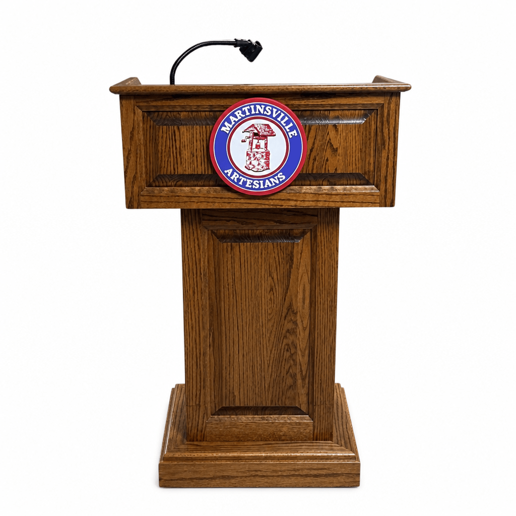 Counselor Swivel Solid Hardwood Lectern (PS-CLR235-S) Hardwood Lectern CLR235-S-O Oak Natural (Clear Finish) - thePodiumsStore