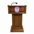 Counselor Swivel Solid Hardwood Lectern (PS-CLR235-S) Hardwood Lectern CLR235-S-O Oak Natural (Clear Finish) - thePodiumsStore