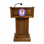 Counselor Swivel Solid Hardwood Lectern (PS-CLR235-S) Hardwood Lectern CLR235-S-O Oak Natural (Clear Finish) - thePodiumsStore