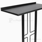 Cross-Design Metal Truss Lectern — Black Metal Truss Lectern LCTPCRSBLK Black - thePodiumsStore