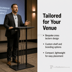 Cross-Design Metal Truss Lectern — Black Metal Truss Lectern LCTPCRSBLK Black - thePodiumsStore