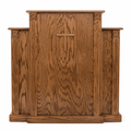 Cross, Fluting & Scrollwork Wood Church Pulpit (PS-PD900) Church Wood Pulpit 900 Light Oak 35 - thePodiumsStore