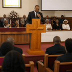 Cross-Front Wood Church Pulpit (PS-A-2) Church Wood Pulpit No. A-2 Light Oak 35 - thePodiumsStore