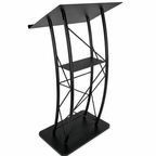 Curved Metal Truss Lectern — Black (PS-KMLSTL) Metal Truss Lectern KMLSTL - thePodiumsStore