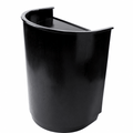 Curved Mobile Speech Lectern — Black Non-Sound Lectern LVPRNDBLK - thePodiumsStore