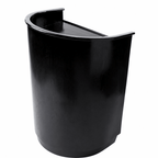 Curved Mobile Speech Lectern — Black Non-Sound Lectern LVPRNDBLK - thePodiumsStore
