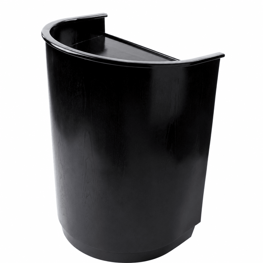 Curved Mobile Speech Lectern — Black Non-Sound Lectern LVPRNDBLK - thePodiumsStore