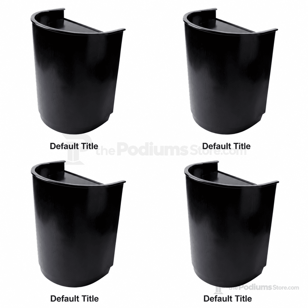 Curved Mobile Speech Lectern — Black Non-Sound Lectern LVPRNDBLK - thePodiumsStore