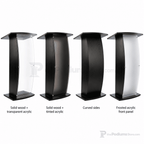 Curved Wood & Acrylic Pulpit, Frosted Front — Black Wood & Acrylic Pulpit FLCTSHLFBKA - thePodiumsStore