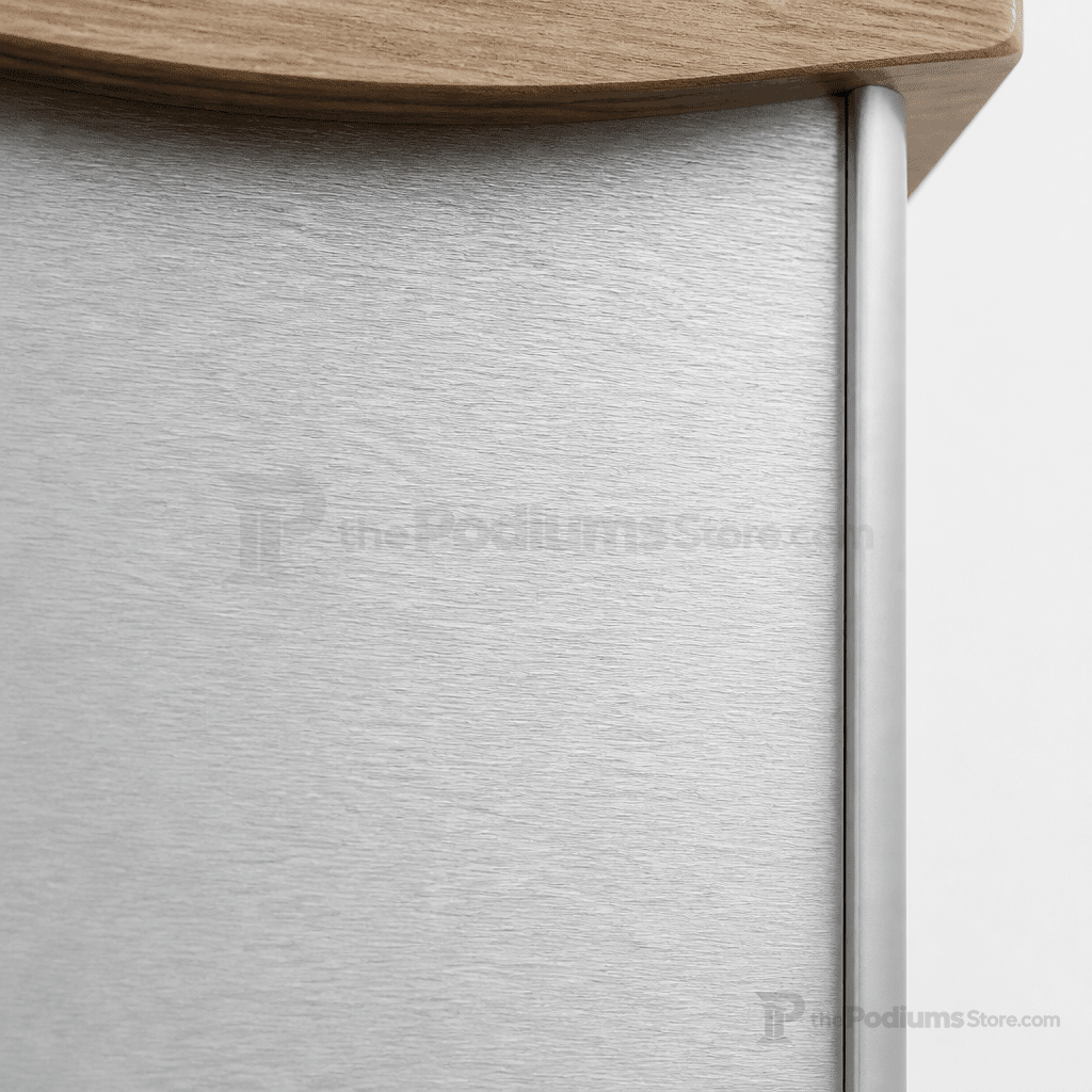 Custom Aluminum Lectern — Contemporary (PS-H2) Aluminum Lectern 1ALT-H2-C-SUNB Sunday Brunch No Logo - thePodiumsStore