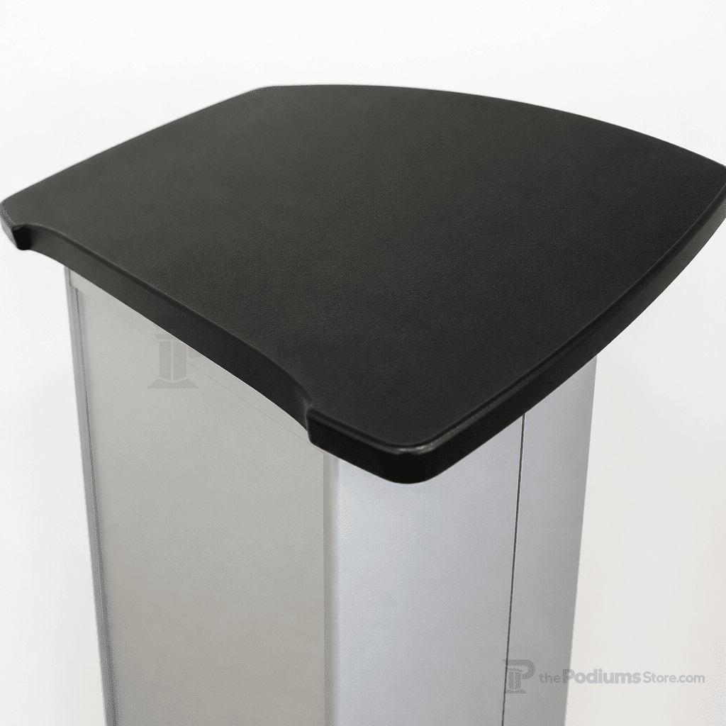 Custom Aluminum Lectern — Contemporary (PS-H2W) Aluminum Lectern 1ALH2W - thePodiumsStore