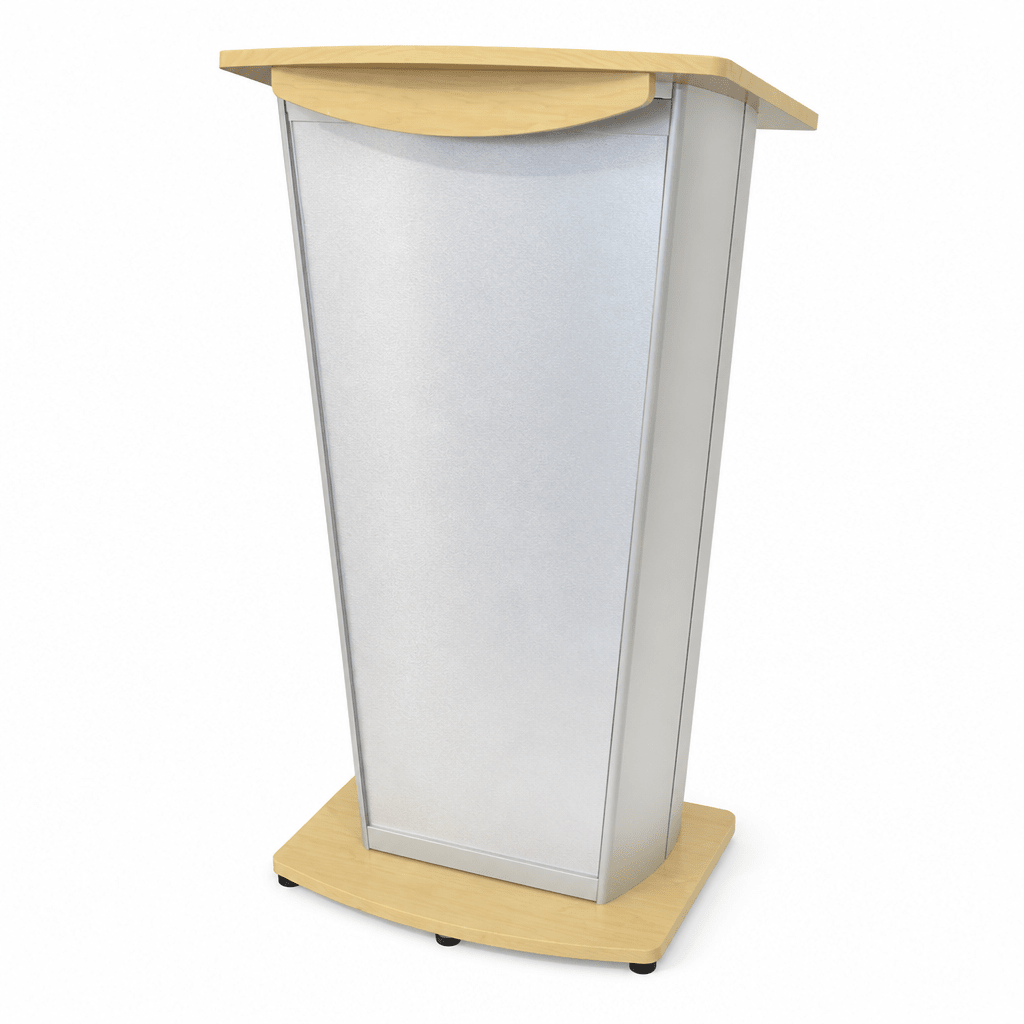 Custom Aluminum Lectern — Contemporary (PS-VH1) Aluminum Lectern 1ALTVH1C-SUNB Sunday Brunch No Logo - thePodiumsStore
