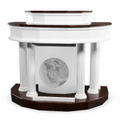 Custom Fluted Wood & Acrylic Pulpit (PS-5) Wood & Acrylic Pulpit 8302-CU Light Oak 35 No White - thePodiumsStore