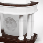 Custom Fluted Wood & Acrylic Pulpit (PS-5) Wood & Acrylic Pulpit 8302-CU Light Oak 35 No White - thePodiumsStore