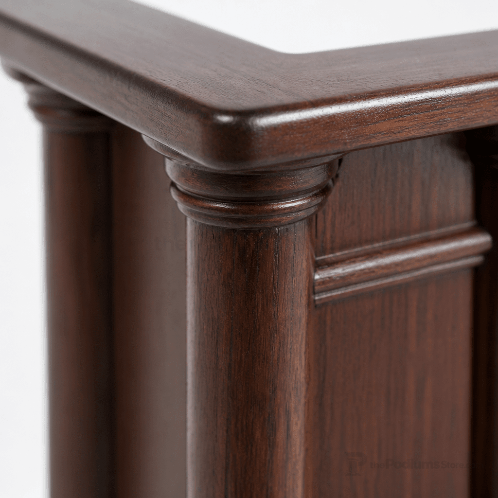 Custom Walk-In Wood Church Pulpit (PS-7) Church Wood Pulpit Custom No. 7 Light Oak 35 No Logo - thePodiumsStore