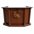 Custom Walk-In Wood Church Pulpit (PS-7) Church Wood Pulpit Custom No. 7 Light Oak 35 No Logo - thePodiumsStore