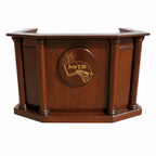 Custom Walk-In Wood Church Pulpit (PS-7) Church Wood Pulpit Custom No. 7 Light Oak 35 No Logo - thePodiumsStore