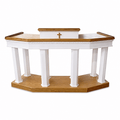 Custom Wood Church Pulpit No. 4 Church Wood Pulpit Custom No. 4 Light Oak 35 No White - thePodiumsStore