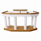Custom Wood Church Pulpit No. 4 Church Wood Pulpit Custom No. 4 Light Oak 35 No White - thePodiumsStore
