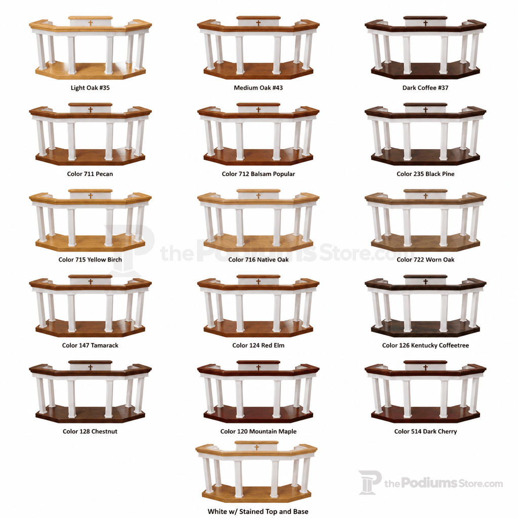 Custom Wood Church Pulpit No. 4 Church Wood Pulpit Custom No. 4 Light Oak 35 No White - thePodiumsStore