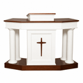 Custom Wood Church Pulpit No. 810 Church Wood Pulpit 810-CU Light Oak 35 No White - thePodiumsStore